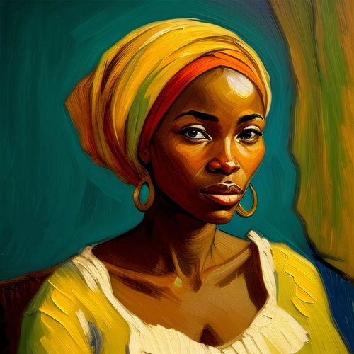 Sana - Een Afrikaans dame met hoofddoek