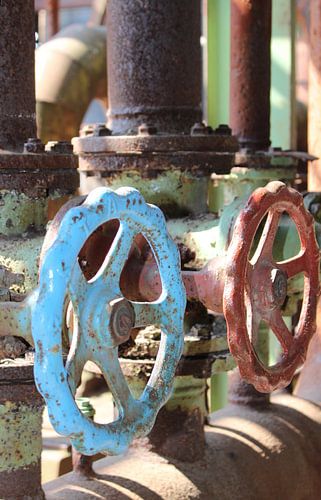 Vintage roestige kranen