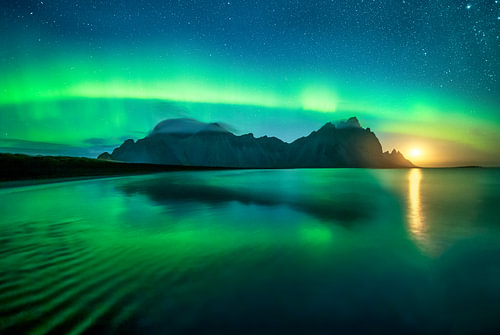 Vestrahorn met Noorderlicht