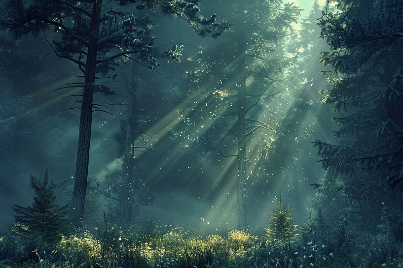 fog in the forest by Egon Zitter
