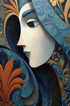 Abstract Vrouw met Patronen