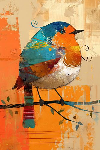 Vogel Schilderij | Brush of Nature's Charm