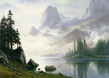 Albert Bierstadt,Berg uit de mist