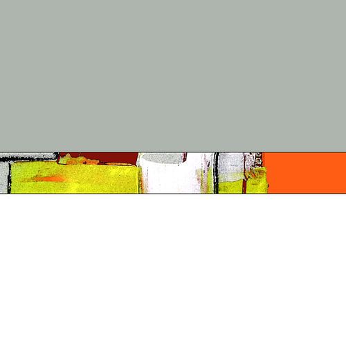 Abstracte kleurvlakken / Wit, rood, oranje, geel