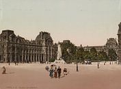 Le Louvre, Paris von Vintage Afbeeldingen Miniaturansicht