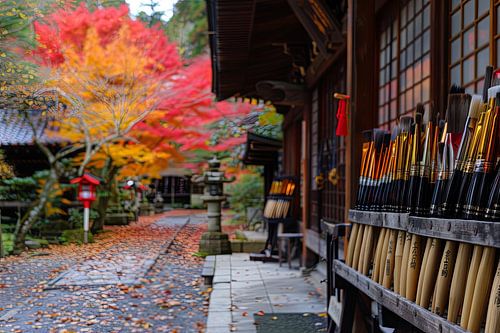 japanese studio with garden