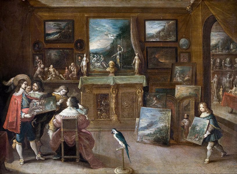 Ein Besuch beim Kunsthändler, Frans Francken (II) von Meisterhafte Meister