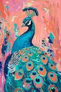 Peacock | Peacock Painting by Poster Art Shop thumbnail