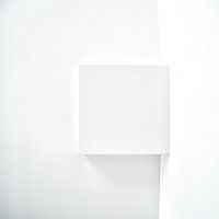White square on a white wall