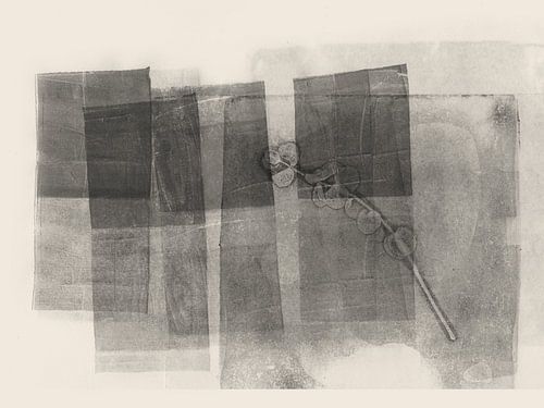 Minimalistische botanische print — rustige plantenvormen