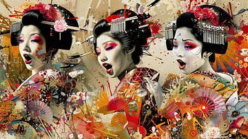 Japanse Geisha schilderij van Egon Zitter