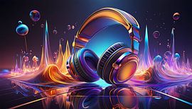 Hoofdtelefoon met digitale muziek