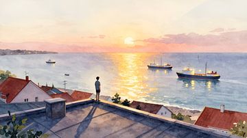 Fernweh im Sonnenuntergang von Kristin M