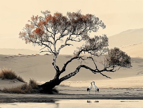 Sunset Ballad of the White Crane (Ballade du coucher de soleil de la grue blanche)