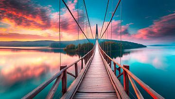 Meer mit eine Brücke von Mustafa Kurnaz