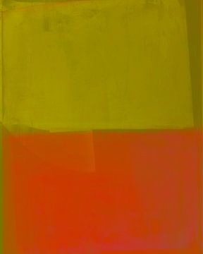 Modern abstract in geel en oranje van Studio Allee