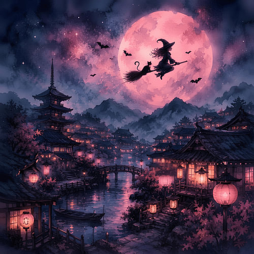 Le vol des sorcières au clair de lune