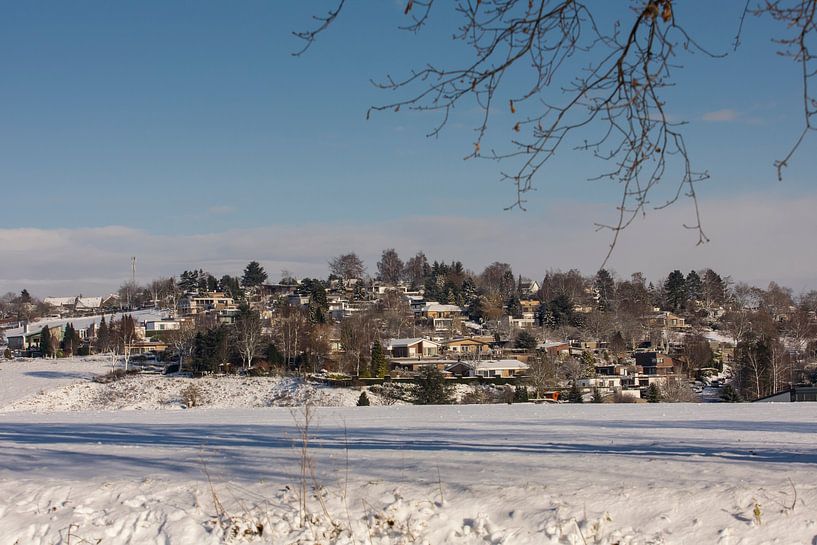 Het hulsveld in de sneeuw bij Simpelveld von John Kreukniet