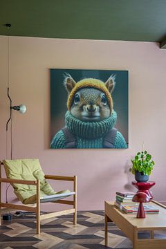 Customer photo: Squirrel dressed for winter