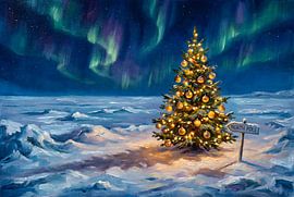 Weihnachtsbeleuchtung am Nordpol von Levi Schreuder