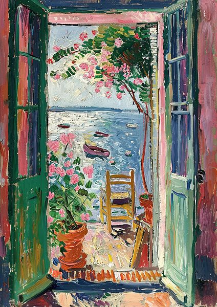Matisse inspires Open Window Sea by Niklas Maximilian
