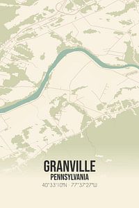 Vieille carte de Granville (Pennsylvanie), USA. sur Rezona