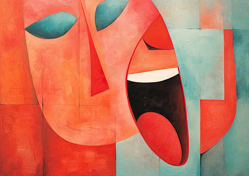 Tomorrow's blessings - Come from today's hustle. van Abstract Schilderij