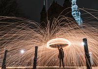 Steel wool spinning