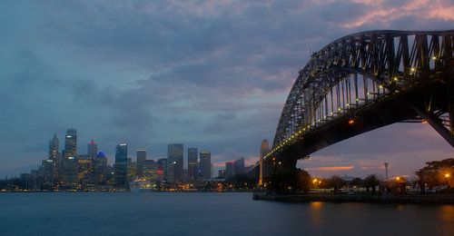 Magical Sydney at Sunset: Bridge and Skyline in Silence