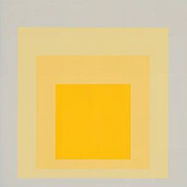 Josef Albers - Hommage an das Quadrat, grau, gelb, hohe Auflösung von Vivanne