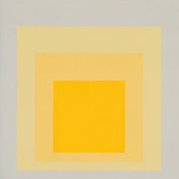 Josef Albers - Hommage an das Quadrat, grau, gelb, hohe Auflösung von Vivanne