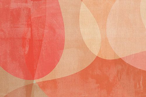 Ronde organische vormen in warme kleuren