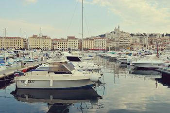 Am Nachmittag im Alten Hafen von Marseille, Frankreich