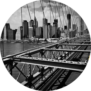 Uitzicht op de Brooklyn Bridge van Melanie Viola