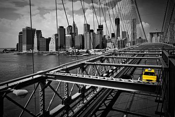 Uitzicht op de Brooklyn Bridge van Melanie Viola