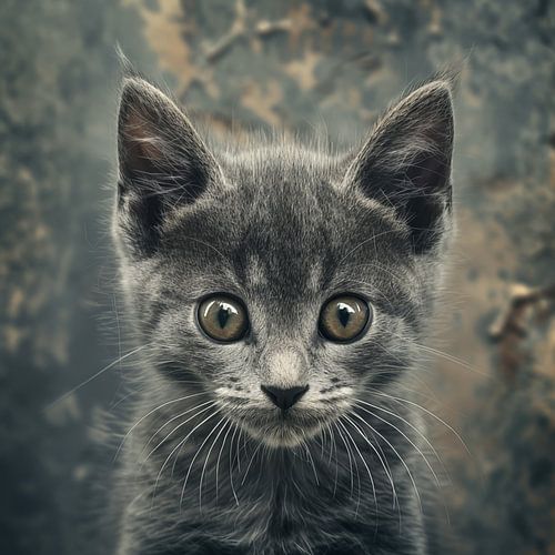 Portret van een kleine lieve kitten