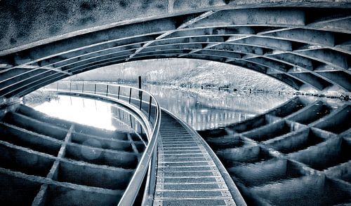 Path under bridge in Den Bosch