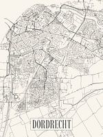 City map Dordrecht - City - Light version - Map