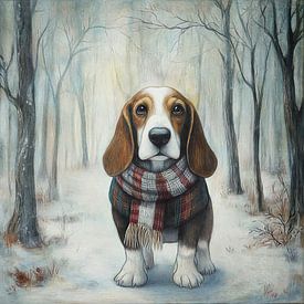 Alone in the winter forest by Jutta Maria Pusl