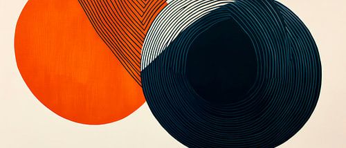 Abstracte cirkels in aardetinten - Minimalistisch