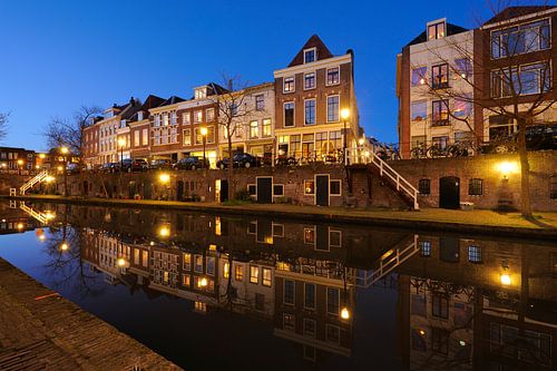 Oudegracht in Utrecht between Zandbrug and Jacobi Bridge