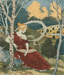 In den Wäldern (ca. 1899) von Eugène Grasset