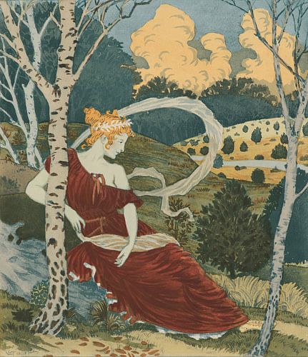 In den Wäldern (ca. 1899) von Eugène Grasset