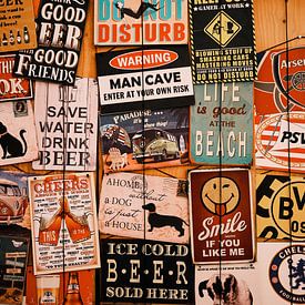 Retro alcohol borden - Voor bar, keuken & goed humeur | staand formaat van Momentaufnahme | Marius Ahlers