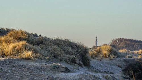 Zicht op Katwijk vanuit de duinen