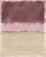 Taupe, rosa, weiß. Abstraktes Gemälde, inspiriert von Mark Rothko.