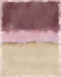 Taupe, pink, white. Abstract painting inspired by Mark Rothko. by Dina Dankers