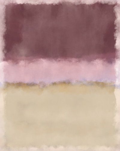 Taupe, rosa, weiß. Abstraktes Gemälde, inspiriert von Mark Rothko. von Dina Dankers