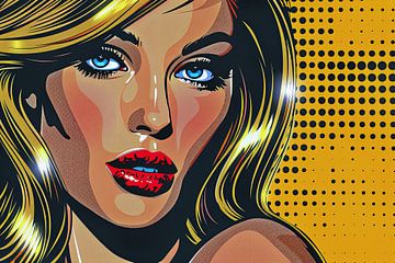 abstract portret pop-art van Egon Zitter