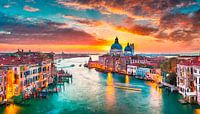 Venetië met zonsondergang
